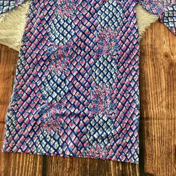 Lily Pulitzer Sophie Dress UPF 50+ Toe in Pineapple pattern